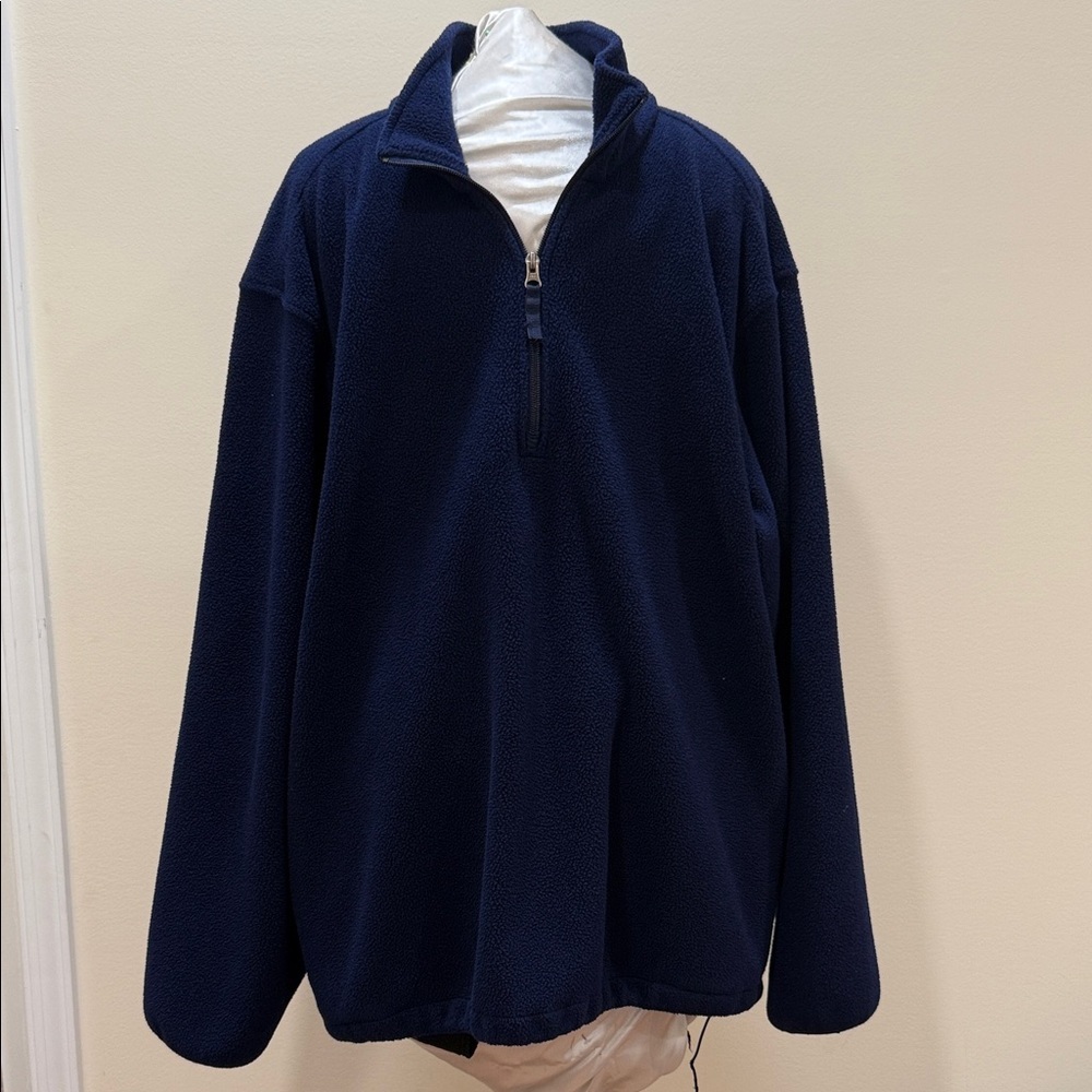 Lands’ End Men's Navy Blue 1/4 Zip-Up Jacket (sz XL 46-48)
